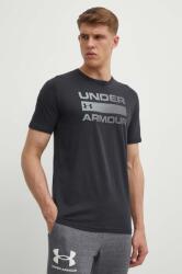 Under Armour edzős póló Team Issue Wordmark fekete, nyomott mintás, 1329582 - fekete M