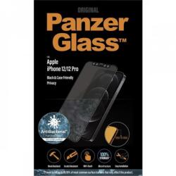 Panzer AntiBacterial sticlă securizată 2.5D anti-spy pentru iPhone 12 / 12 Pro - negru (5,71E+12)