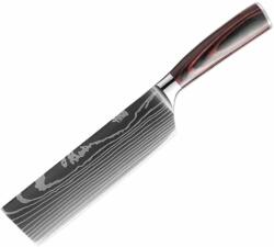 AKORA Cutit profesional Japonez Nakiri, otel japonez HRC 60 calire laser, maner Delux Pakka (CPBN-17PRO)