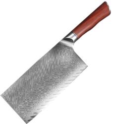 AKORA Cutit profesional Satar EXTRA, Damascus L67 HRC 60, maner Delux Pakka (CPSED67-18PRO)