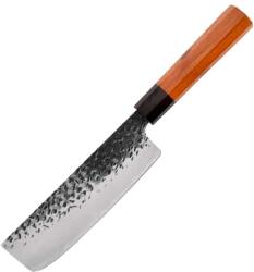 AKORA Cutit profesional Japonez Nakiri, seria JP, otel japonez HRC 60 calire manuala, maner Delux Pakka (CPHNJP-16PRO)