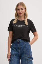 Tommy Hilfiger pamut póló női, fekete, WW0WW40276 - fekete M
