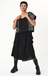 Just Angels Rochie neagra suprapusa cu imprimeu alb graffiti Talie unica