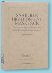 Benton Csiganyálka- és méhméreg-tartalmú szövetmaszk Snail Bee High Content Mask Pack - 20 g * 10 sheets