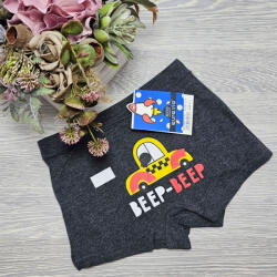 Aura Via Fiú boxer autó mintás 4-5 év, Sötét szürke 71166