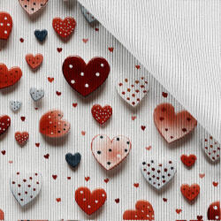 Takoy Konfekciós bordás Jersey Takoy szívek világos alapon 27