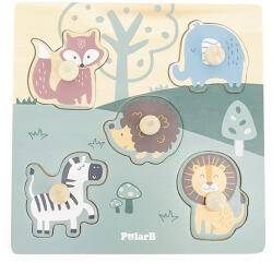 Viga Toys Puzzle cu manere - animale, polarb viga (44068)