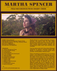 Spencer, Martha Field Recordings From