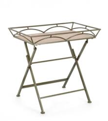 Bizzotto Masa pliabila otel verde mdf natur Guenda 63x40x60 cm (0741597) Raft