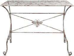 Clayre & Eef Masa fier alb maro 112x50x86 cm (5Y1244)