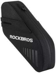 ROCKBROS Geanta impermeabila pentru bicicleta, 0.6l, 17 x 5.5 x 8 cm, negru