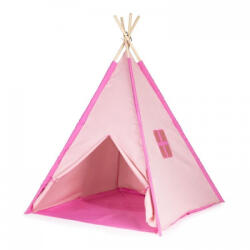 ECOTOYS Cort indian teepee de joaca pentru copii, tip wigwam Ecotoys - Roz (EDI8194P) - piciulica