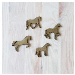 Lovak, 4db/cs, MDF. Mérete: 4-5 x 3-4 mm