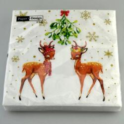  Szalvéta - fagyöngy, őzikék