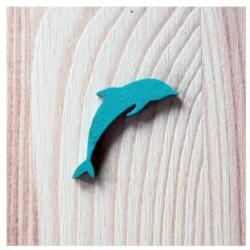 Türkizkék fa delfin, mérete: 2x3 cm