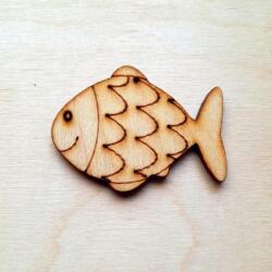  Natúr fa pikkelyes hal, mérete: 5x5 cm