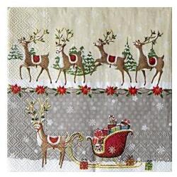  Szalvéta - Szarvasok szánkóval