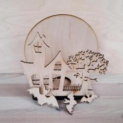  Halloween mécsestartó (lapraszerelt). Mérete: 12x15, 5 cm