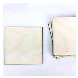  Natúr fa alátét négyzet, 6db/cs. Mérete: 8x8 cm