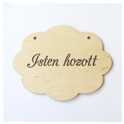 Natúr fa tábla - Isten hozott. Mérete: 240x180 mm