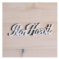  Fehér fa /Isten Hozott felirat, mérete: 95x30 mm
