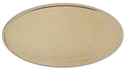  Natúr fa tábla, ovális, peremes, mérete: 15x8x1 cm