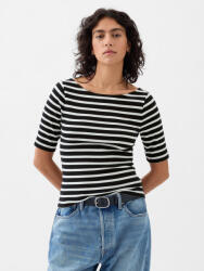 GAP Crop тениска с деколте лодка GAP GAP | Cheren | ЖЕНИ | XXS