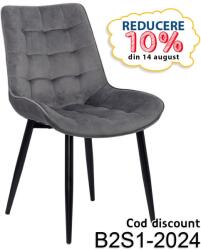  Scaun living din catifea BUC 206 gri