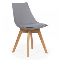  Scaun living cu picioare din lemn BUC 245 gri