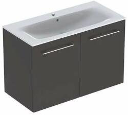 Geberit Set dulap suspendat si lavoar Geberit Selnova lava gri inchis 2 usi 100 cm (501.261.00.1)