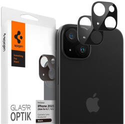 Apple Spigen Glas. tR Optik Apple iPhone 15/ iPhone 15 Plus, Tempered kameravédő fólia, fekete (2db) (AGL06917) - spigen