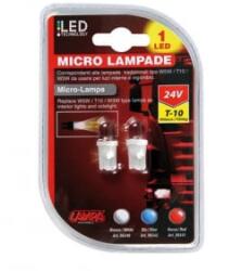 LAMPA 24V T10, (W5W) 1 LED dióda, fehér színű, pár (0198340) (LA0198340)