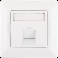 Nikomax Fali aljzat kerettel, 80x80mm, 1 portos, fehér (NMC-PL80X80-1PA-WT) - aqua