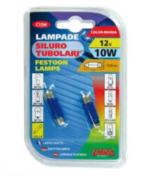 LAMPA Blu-Xe SV8, 5-8, (C10W) 11x35mm izzó, kék színű, pár (0158345)