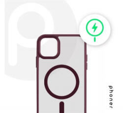 Phoner Apple iPhone 14 Pro Max Hybrid Mag MagSafe kemény hátlap tok burgundi vörös (74413) (PH74413)