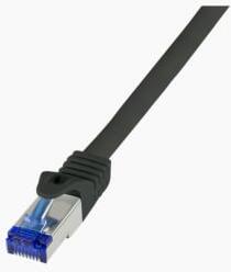 LogiLink Patch kábel Ultraflex Cat. 6A S/FTP 1m fekete (C6A033S)