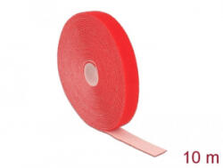 Delock tépőzáras szalagtekercs 10mx20mm piros (18724)