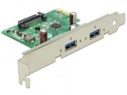 Delock 2x USB 3.0 bővítő kártya PCI-E (89391)