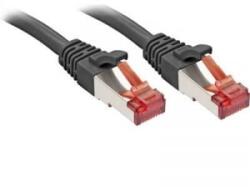 Lindy RJ45 Hálózat Csatlakozókábel CAT 6 S/FTP 10.00 m Fekete Védővel LINDY (47783)