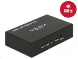 Delock HDMI UHD-es elosztó 1 x HDMI-bemenet > 2 x HDMI-kimenet 4K (18682) (18682)