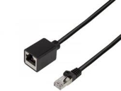 LogiLink prémium patch kábel hosszabbító Cat. 6A, S/FTP 1m fekete (CQX033S)