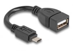 Delock USB 2.0 OTG Micro-B apa - USB-A anya 11 cm (83018)