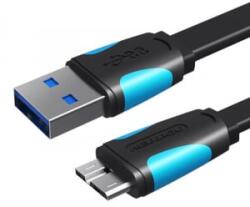 Vention USB 3.0 A - Micro-B lapos kábel 0, 25m fekete (VAS-A12-B025)