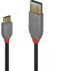 Lindy USB 2.0 Csatlakozókábel [1x USB 2.0 dugó, A típus - 1x USB-C dugó] 0.50 m Fekete