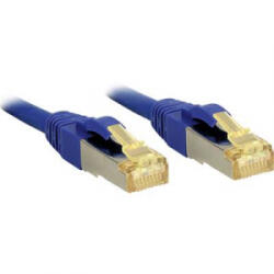 Lindy RJ45 Hálózat Csatlakozókábel CAT 6a S/FTP 3.00 m Kék Védővel LINDY