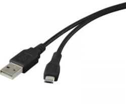 Renkforce USB 2.0 csatlakozókábel, 1x USB 2.0 dugó A - 1x USB 2.0 dugó mikro B, 1 m, fekete, aranyozott, renkforce - aqua