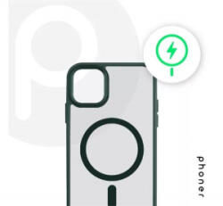 Phoner Apple iPhone 14 Pro Max Hybrid Mag MagSafe kemény hátlap tok méregzöld (74410) (PH74410)