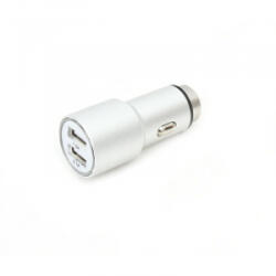 Platinet 2xUSB-A autós töltő ezüst (OUCC2MS)