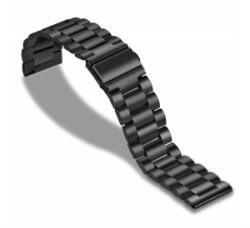 gigapack Pótszíj (univerzális, 22 mm, rozsdamentes acél, állítható) FEKETE [Honor Watch GS 3]