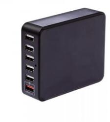 GRIXX Optimum 6x USB-A töltő fekete (GROCHFUSB51) (GROCHFUSB51)